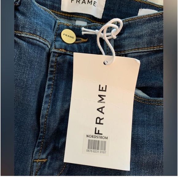 Frame NWT Le High Flare high rise button fly flare leg jeans Size 27 - Picture 9 of 15